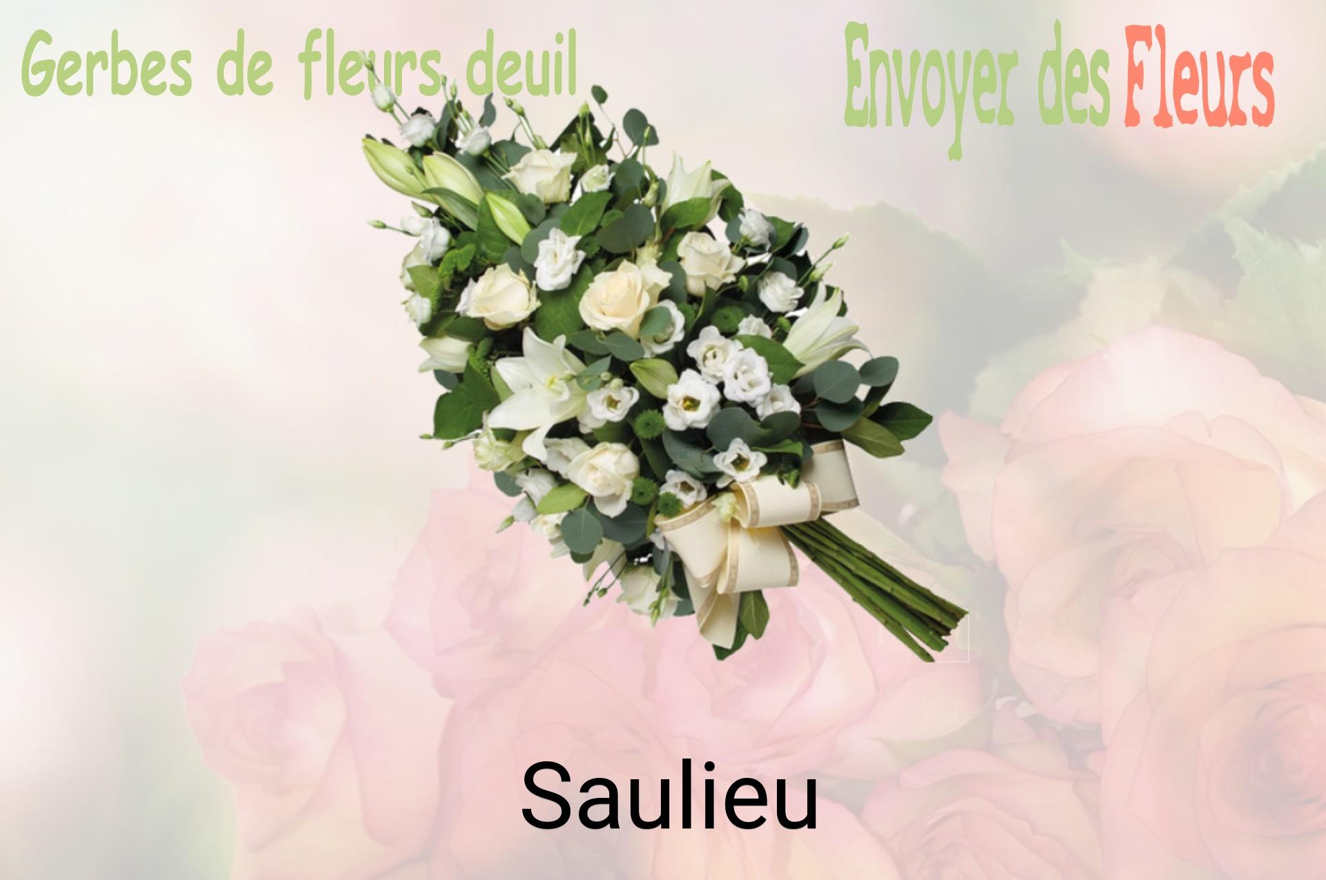 Gerbe de fleurs de deuil livrée à Saulieu